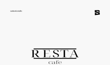 طراحی لوگو تایپ انگلیسی برای کافه " RESTA "