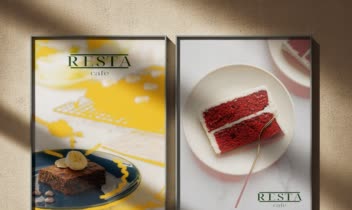 طراحی پوستر تبلیغاتی برای کافه " RESTA "