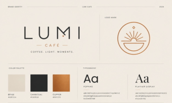 طراحی هویت بصری LUMI برند کافی شاب