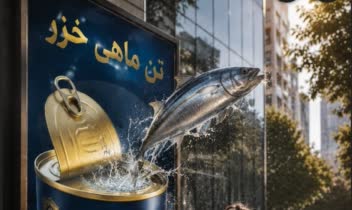بنر تبلیغاتی تن ماهی خزر با حس تازگی