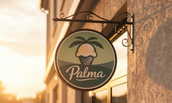 طراحی لوگو برای بستنی فروشی palma