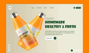 طراحی لندینگ پیج حرفه‌ای برای برند نوشیدنی (Product Landing Page)
