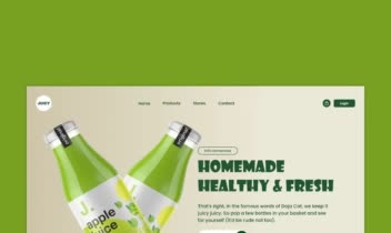 طراحی لندینگ پیج حرفه‌ای برای برند نوشیدنی (Product Landing Page)