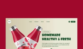 طراحی لندینگ پیج حرفه‌ای برای برند نوشیدنی (Product Landing Page)