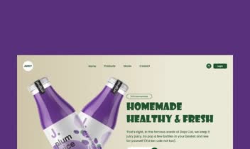 طراحی لندینگ پیج حرفه‌ای برای برند نوشیدنی (Product Landing Page)