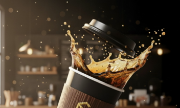 طراحی لوگو و پوستر تبلغیاتی برای کافی شاپ