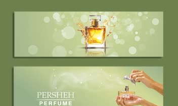 طراحی چند بنر برای عطر فروشی (پرشه)
