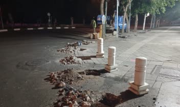 ایمن سازی جهت جلوگیری از ورود سواره رو به محدوده پیاده محور