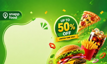 طراحی بنر برای سایت Snapp food