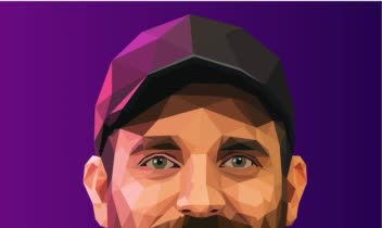 طراحی چهره به سبک low poly - فایل کیفیت بالا وکتور
