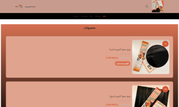 سایت فروشگاهی ساده برای دو محصول