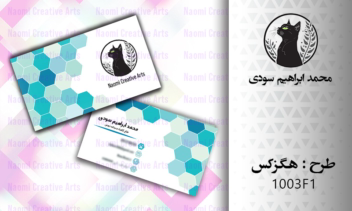 طراحی کارت ویزیت طرح هگزکس (2 رو و در 2 سایز استاندارد)