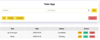 پروژه  TODO APP اپلیکیشن تحت وب