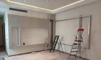 طراحی و اجرای فضای TVroom پروژه مسکونی