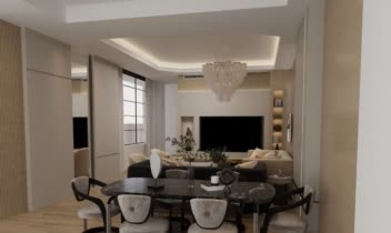 طراحی و اجرای فضای TVroom پروژه مسکونی