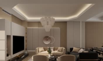 طراحی و اجرای فضای TVroom پروژه مسکونی