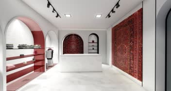 طراحي مغازه لباس فروشي با الهامات سنتي