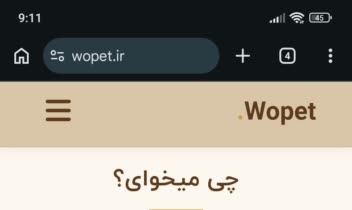 ایجاد سایت خدمات حیوانات خانگی wopet.ir