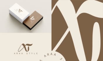 طراحی لوگوی مونوگرام مینیمال برای یک برند لباس فروشی