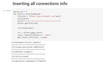 Linkedin Information Scraper for different pages
