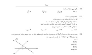 تایپ سوالات کنکور فیزیک و ریاضی