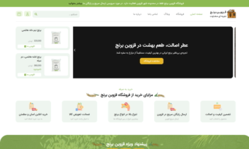 طراحی سایت برنج فروشی قزوین برنج