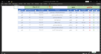 اکسل یادآوری خودکار فعالیت ها.
