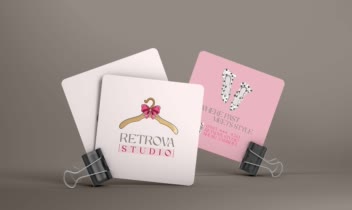 طراحی هویت بصری و برندیگ مزون رترووا