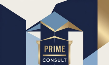 طراحی لوگو prime consult برای املاکی با Ai