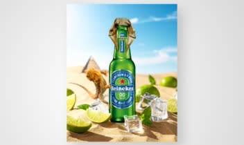 طراحی پوستر تبلیغاتی نوشیدنی Heineken