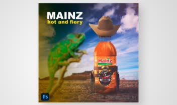 طراحی پوستر تبلیغاتی سس تند Mainz