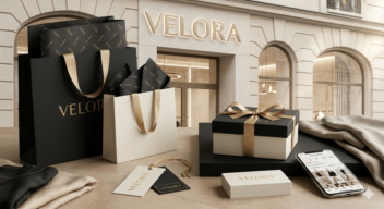 طراحی هویت بصری کامل برند فشن velora