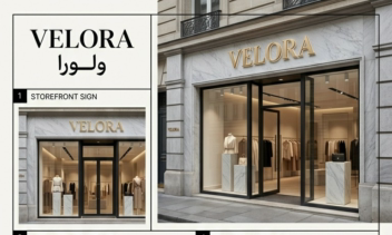 طراحی هویت بصری کامل برند فشن velora