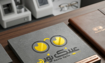 طراحی لوگوی ترکیبی برای عینک نوین