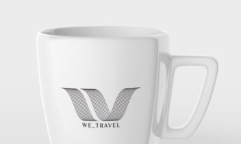 طراحی لوگو مینیمال «مونوگرام we travel »