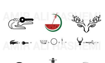 طرح های مختلف از لوگوی ترکیبی یا تلفیقی
