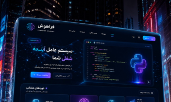 طرح موکاپ برای آموزشگاه کامپیوتر فراهوش