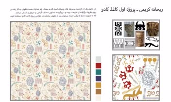 طراحی کاغذ کادو و جعبه کادو با الهام از سفالینه های ایران باستان
