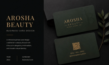 Arosha Beauty | Business card Design