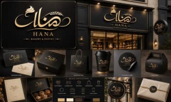 طراحی لوگو نان و شیرنی هانا (HANA)