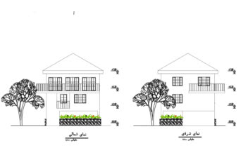 طراحی پلان ویلای دوبلکس سواد کوه