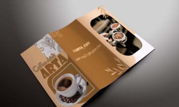 طراحی نمونه بروشور برای کافه آرتا