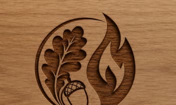 طراحی لگو صنایع چوب بلوط و آتش