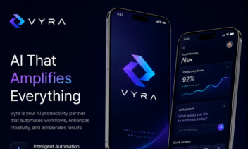 VYRA — طراحی کامل برند، رابط کاربری و کمپین تبلیغاتی یک استارتاپ هوش مصنوعی