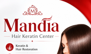 ​طراحی پوستر تبلیغاتی مدرن مرکز کراتین و احیای مو «ماندیا» (Mandia)