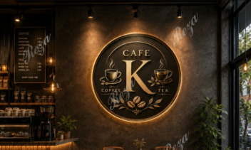 لوگوی لوکس کافه Cafe K طراحی لوگو کافه (Cafe K) لوگو کافه K | Coffee & Tea طراحی لوگوی کلاسیک کافه لوگو Cafe K (کلاسیک و لوکس)