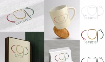 طراحی لوگو ترکیبی برای دست سازه های سرامیکی cup ceramic