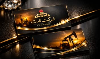 نمونه کار یک کارت ویزیت طراحی شده برای یک شرکت خیالی