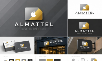 طراحی لوگو و هویت بصری برند ALMATTEL