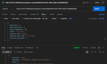 طراحی و توسعه وب‌سایت و API آماری فرمول یک با Django و React